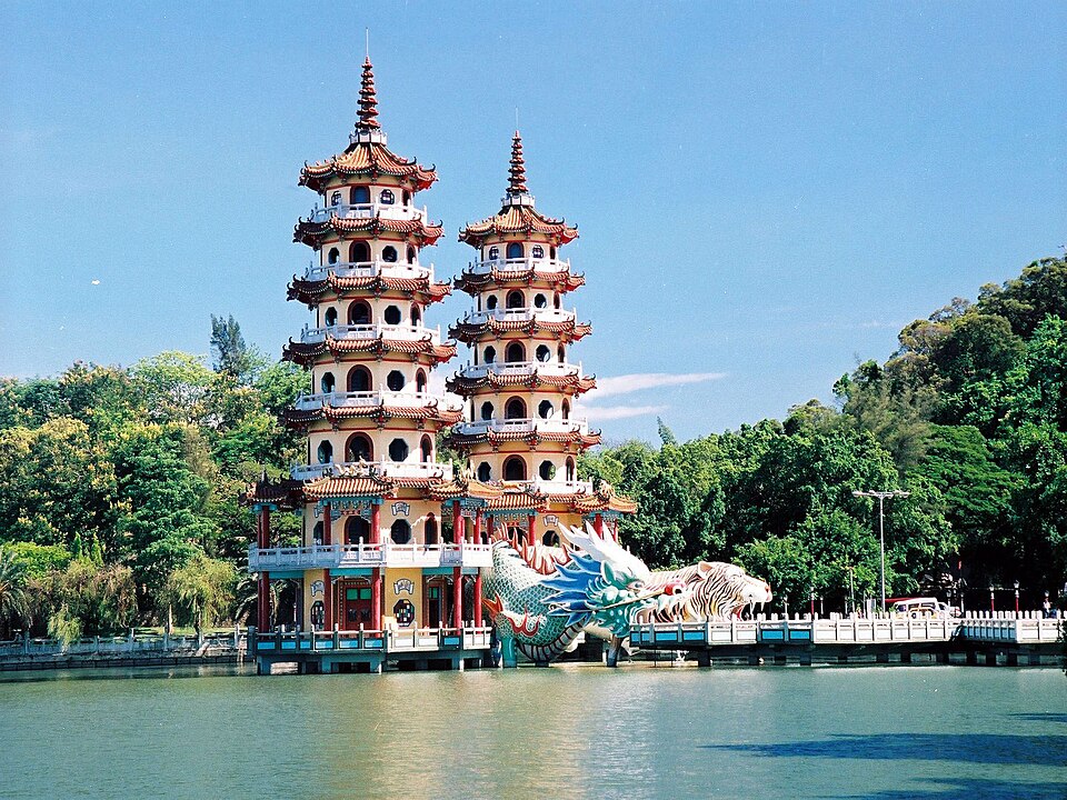 Dragon and Tiger Pagodas at Lotus Pond, Kaohsiung, Taiwan
